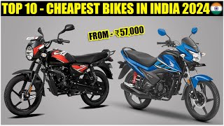 Top 10 Cheapest Bikes Of India 2024  Best Bikes Under ₹70000 In India 2024 [upl. by Merissa58]