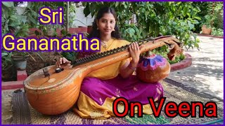 Sri Gananatha  Lambodara Geetham on VEENA by Srilekha Jujjuri 🎼 [upl. by Zedekiah]