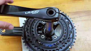 Shimano Sora 9 Speed Triple Crankset Weight FCR3030 503930T [upl. by Ennailuj]