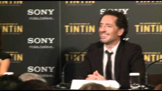 Gad Elmaleh quotla créativité na pas de nationalitéquot conférence de presse Tintin à Bruxelles [upl. by Adlei296]