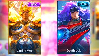 Martis Deathrock Skin VS God of War Skin  Mobile Legends Bang Bang [upl. by Aklim]