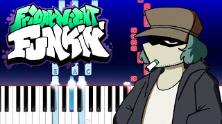 Friday Night Funkin  Nerves  Vs Garcello Piano Tutorial [upl. by Neelrahc]