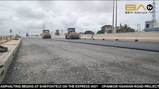 Break Asphalting Begins On The Second Express way From Amasaman To Pobiman OFANKOR NSAWAM ROAD [upl. by Gerg]