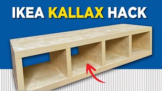 I Turned an IKEA Bookshelf into a Modern TV Console  IKEA HACK [upl. by Ashok481]