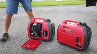 The Latest Honda Generator EU220i test on a New Age Caravan [upl. by Carlee]