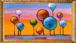 Frame TV Art Garden  TV Art Wallpaper  Frame Art TV  Colorful Trees Art for Samsung TV [upl. by Andrea]