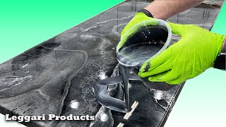 Use Epoxy To Resurface Countertops To Make A Faux StoneMarble Look  DIY Countertop Remodel Ideas [upl. by Garner347]