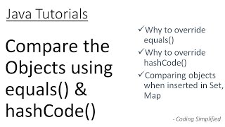 Java  Compare the Objects using equals amp hashCode [upl. by Gernhard736]