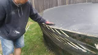 HOW TO DISASSEMBLE SPRINGFREE TRAMPOLINE RODS IN SECONDS BY EASIEST WAY [upl. by Alyl]