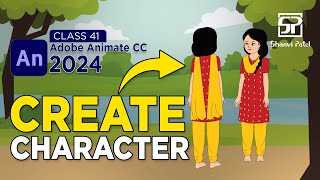 Adobe Animate CC 2024 Advance Level Import and Create Character  Learn 2D Animation [upl. by Gnart]