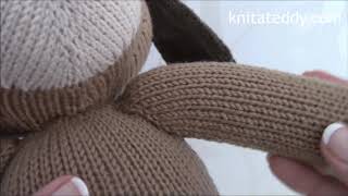 Tutorial 16 Making up the dogs body Knit a Teddy Dog [upl. by Nniroc]