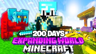 I Survived 200 Days in A EXPANDING World In Minecraft [upl. by Nelly]