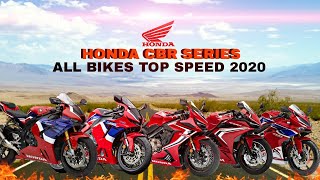 Honda CBR150R 250RR 500R 600RR 650R 1000RRR Fireblade SP Top Speed [upl. by Nodle]