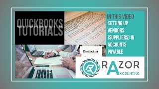 QuickBooks Tutorial Setting Up Vendors suppliers In Accounts Payable [upl. by Ramal]