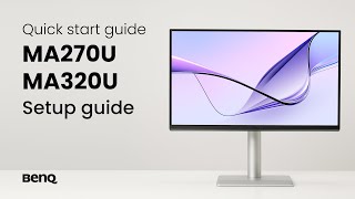 BenQ MA270UMA320U monitor Unboxing amp quick start guide [upl. by Akkina]