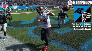 Madden 25 Carolina Panthers vs Atlanta Falcons Week 6 Sim 2024 Full 15 Minute Quarters Game Play [upl. by Suilenrac]