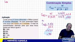 COMBINAÇÃO SIMPLES  ANÁLISE COMBINATÓRIA 02 [upl. by Llesig]