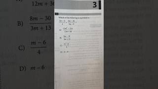 HARD SAT MATH PROBLEM Simplify mathsexam gcse exam satmathtestprep satmath satmathhacks [upl. by Atinhoj]