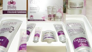 lotus herbal radiant diamond facial kit reviewFacial for beautiful and glowing skin lotusyoutube [upl. by Evelin810]