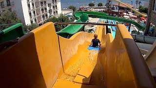 Orange Kamikaze Water Slide at Marmaris Atlantis Waterpark [upl. by Ademordna]