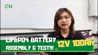 Step By Step 12V 100Ah LiFePO4 Battery Assembly and Test [upl. by Dita]