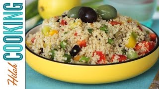 How to Make Couscous Salad  Hilah Cooking [upl. by Holland797]