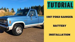 How to Install a 1987 Ford Ranger Battery  Step by Step [upl. by Eirelav]