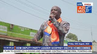 Sen Osotsi SCINTILLATING first speech in Vihiga after he was selected ODM Deputy Party Leader [upl. by Dolli]