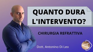 DOTTOR DI LEO QUANTO DURA LINTERVENTO DI CHIRURGIA REFRATTIVA [upl. by Kermit629]