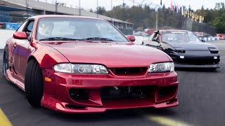 Drifting an e36 jzx100 s13 s14 and s15 at Evergreen Drift [upl. by Ahc]