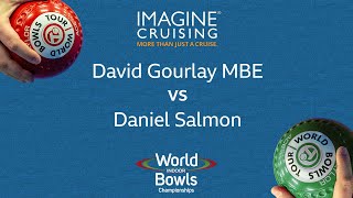 World Indoor Bowls Championship 2024 David Gourlay MBE vs Daniel Salmon  Day 6 Match 1 [upl. by Ennadroj997]