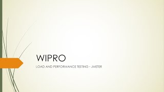 Wipro jMeter Interview Questions [upl. by Pedroza]