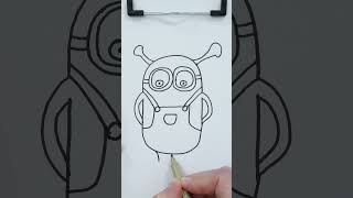 How to draw Minion Shrek shorts drawing [upl. by Lyn]