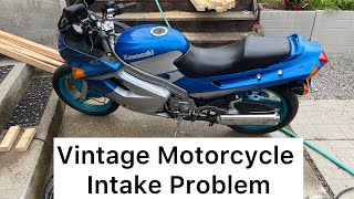 Girlfriends Old Vintage Motorcycle Problem  Intake  2001 Kawasaki Ninja 🥷 250R ZZR250 EX250H [upl. by Percival]