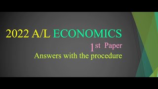 AL Economics  English Medium  2022 MCQ 610  Real Economics  Paper Discussion [upl. by Sergias39]