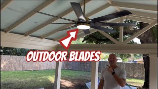 New outdoor 70 Inch Industrial Ceiling Fans with Lights and Remote first look [upl. by Ernst]