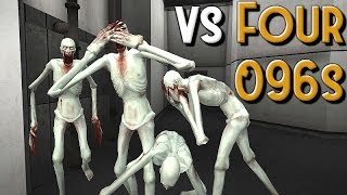 SCP Containment Breach  Playing vs Four Triggered 096s [upl. by Jacquenette140]