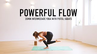 35min Strength Building Power Yoga [upl. by Aymik]