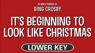 Its Beginning to Look a Lot Like Christmas Karaoke  Bing Crosby [upl. by Enyrat]