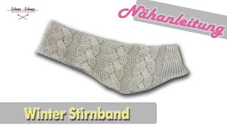 Winterstirnband nähen sewing [upl. by Gnap]