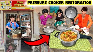 Chicken Biryani Home Food Cooking In Restoration Pressure Cooker Hindi Kahaniya Hindi Moral Stories [upl. by Penoyer]