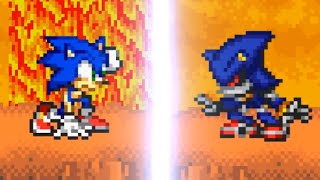 Modern Sonic vs Metal Sonic  Sprite Animation [upl. by Khai]