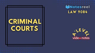 Criminal Courts  A Level Notes Law 9084 [upl. by Edrahc]