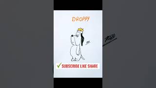 How to Draw Droopy  Easy Tutorial TimeLapse Shorts drawinglessons art Droopy cartoondrawing [upl. by Shauna357]