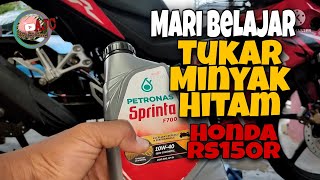 Tukar Minyak Hitam Honda RS150  Cara Servis Minyak Hitam tutorial [upl. by Merilee]