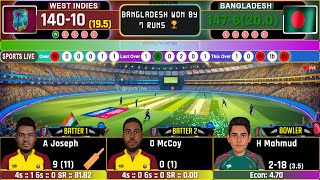 West Indies vs Bangladesh 1st T20  Live Cricket Match Today  WI vs BAN Live Match Today [upl. by Ylrebmic979]