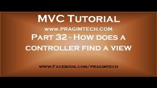 Part 32 How does a controller find a view in mvc [upl. by Ahsikin45]