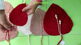 TAPIZ DE HOJAS DE MACRAMÉ en 3 modelos [upl. by Indira672]