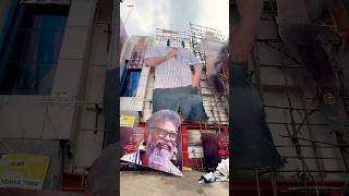 Sukumar biggest cutout in Sandhya theatre pushpa2 alluarjun sandhyatgeater [upl. by Stevy]