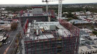 OConnell Street Construction Development  4K Drone Footage [upl. by Idnod]